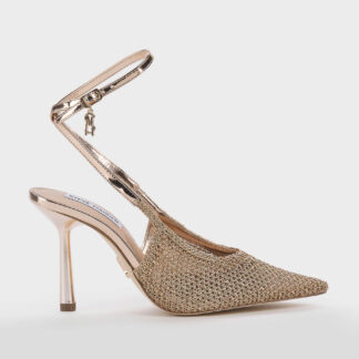 STEVE MADDEN DONNA CALZATURE SLING BACK UNCINETTO ORO ROSA 35-2, 36, 37-2, 37, 40-2 immagine n. 1/5