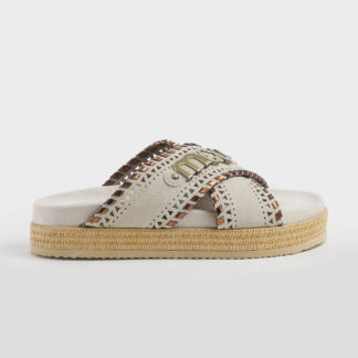 MOU DONNA CALZATURE CIABATTA INCROCIATA CAMOSCIO GHIACCIO 36, 37-2, 38-2, 39, 40-2, 41-2 immagine n. 1/5