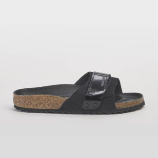 BIRKENSTOCK DONNA CALZATURE OITA NABUCK LEATHER & SHINE LEATHER  BLACK 36, 37-2, 38-2, 39, 40-2, 41-2 immagine n. 1/5