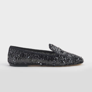 PROSPERINE DONNA BALLERINA MOCASSINO RETE NERO PAIETTES 36, 37, 38-2, 38, 39, 40-2, 41-2 immagine n. 1/5
