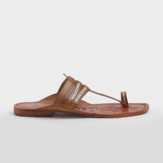 LE CHICCHE DONNA CALZATURE INFRADITO INDIANO PELLE CUOIO ORO 36, 37-2, 38-2, 39, 40-2, 41-2 immagine n. 1/5