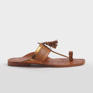 LE CHICCHE DONNA CALZATURE INFRADITO INDIANO PELLE CUOIO RAME 36, 37-2, 38-2, 39, 40-2 immagine n. 1/5