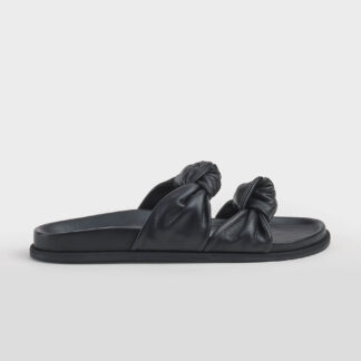 ELENA IACHI DONNA CALZATURE CIABATTA NODI NAPPA NERO 39, 40-2 immagine n. 1/5