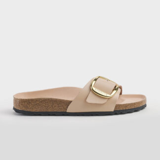 BIRKENSTOCK DONNA CALZATURE MADRID BIG BUCKLE PELLE NEW SHINE BEIGE 35, 37-2, 38-2, 39, 40-2, 41-2 immagine n. 1/5