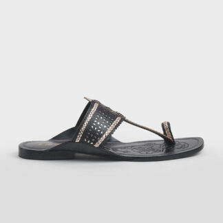 LE CHICCHE DONNA CALZATURE INFRADITO INDIANO PELLE NERO 36, 37-2, 38-2, 39, 40-2, 41-2 immagine n. 1/5