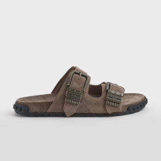 ASH DONNA CALZATURE CIABATTA 2 FASCE FANGO FIBBIE 36, 37-2, 38-2, 39, 40-2, 41-2 immagine n. 1/5