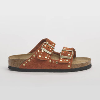 BIRKENSTOCK DONNA CALZATURE ARIZONA CAMOSCIO DARK RUST RIVET 35, 36, 37-2, 38-2, 39, 41-2 immagine n. 1/5