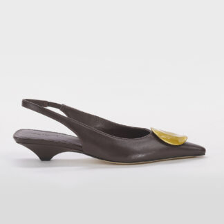 VIC MATIE' DONNA CALZATURE SLINGBACK PELLE MARRONE 36, 37-2, 38-2, 39, 40-2 immagine n. 1/5