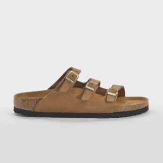BIRKENSTOCK DONNA CALZATURE CIABATTA  FLORIDA 3 FASCE NABUK MINK 36, 37-2, 38-2, 39, 40-2, 41-2 immagine n. 1/5