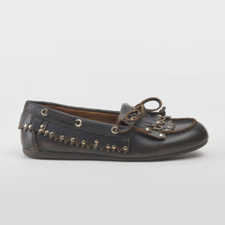 BIBI LOU DONNA CALZATURE MOCASSINO PELLE MARRONE BORCHIE 36, 37-2, 38-2, 39, 40-2, 41-2 immagine n. 1/5