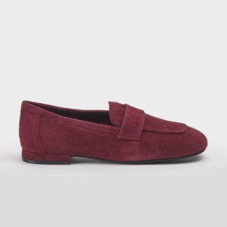 LOAFER DONNA CALZATURE MOCASSINO CAMOSCIO VINO 36, 37-2, 38-2, 39, 40-2, 41-2 immagine n. 1/5