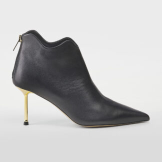 NINALILOU DONNA CALZATURE STIVALETTO PELLE NERO 36, 37-2, 37, 38-2, 38, 39, 40-2 immagine n. 1/4