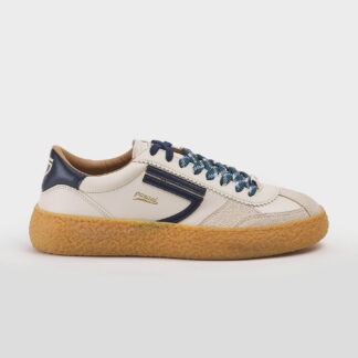 PURAI UOMO CALZATURE SNEAKERS PELLE GESSO BLU 40-2, 41-2, 42, 43, 44-2, 45 immagine n. 1/5