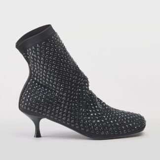 STRATEGIA DONNA CALZATURE STIVALETTO STRETCH PELLE NERO BORCHIE 36, 37-2, 38-2, 39, 40-2 immagine n. 1/5