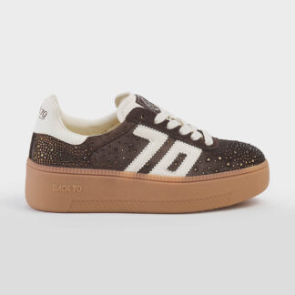 BACK 70 DONNA CALZATURE SNEAKERS ZEPPA CAMOSCIO MARRONE SWAROVSKY 36, 37-2, 38-2, 39, 40-2 immagine n. 1/3