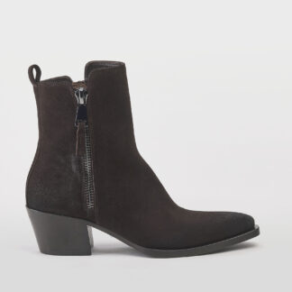 STRATEGIA DONNA CALZATURE TEXANO CAMOSCIO EBANO ZIP 36, 37-2, 38-2, 39, 40-2 immagine n. 1/5