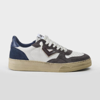 4B12 UOMO CALZATURE SNEAKERS HYPER PELLE BIANCO BLU MORO 40-2, 41-2, 42, 43, 44-2, 45 immagine n. 1/5